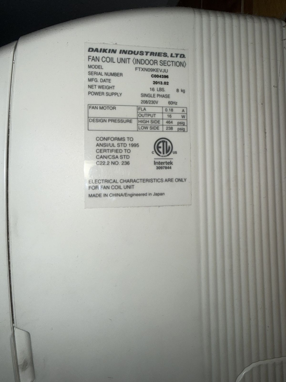 Mini-Split / Ductless — additional photo